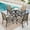 37“ x 37" Patio Table, variant on MF Studio 5-Piece Outdoor Patio Dining Set, 37" Metal Square Outdoor Patio Table and Textilene Chairs, Black & Brown-gray