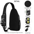 thumbnail image 3 of Sling Backpack,Black Halloween Occult Patterns Crossbody Bag with Water Bottle Holder,Waterproof Sling Bag for Men/Women with Chest Phone Holder for Hiking,Travel, 3 of 6