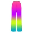 thumbnail image 5 of Wide Leg Sweatpants for Women Fashion Gradient Color Elastic Waisted Long Pants with Pockets Ladies Loungewear Trousers (Multicolor,S), 5 of 5