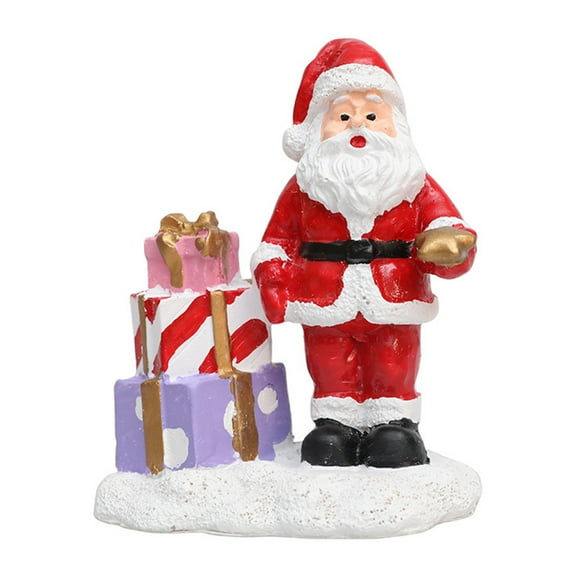 Durability Home Christmas Snowman Figurine Resin Snowman Gift Box Statues Figure Perfect Table top Christmas Decors