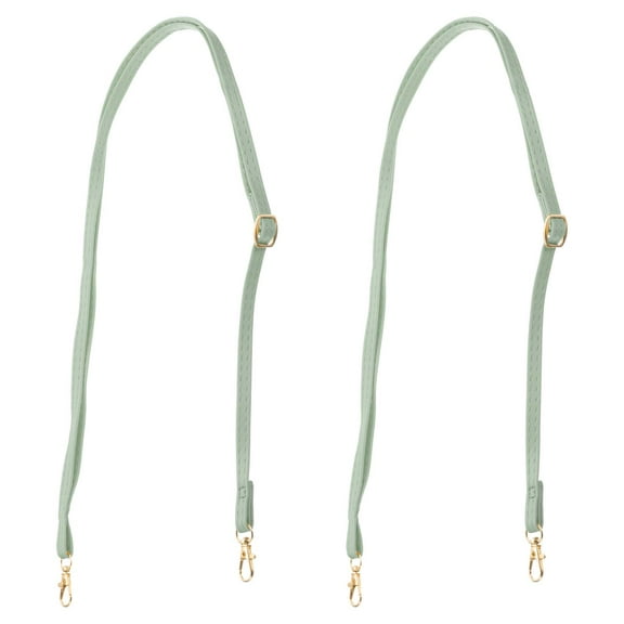 Uxcell Leather Purse Handle Strap 2 Pcs 51.2 inch Adjustable Length Handbag Strap Replacement DIY Matcha Green
