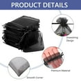 thumbnail image 3 of Tripumer 200 Pcs Drawstring Organza Bags Organza Pouches 3x4 inch Small Sachet Jewelry Gift Bags for Jewelry Party Festival Candy Bathroom Soaps Black, 3 of 8