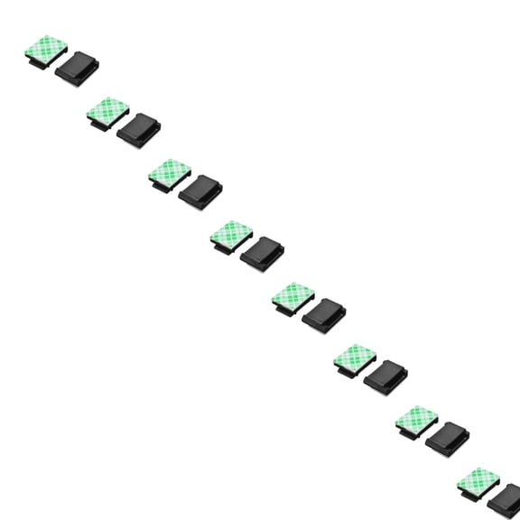 FXMLRLK 20 Pcs Cable Clips with Strong Adhesive Tapes,Wire Holder Organizer Cord Management for Car, Office and Home