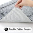 thumbnail image 5 of Bathroom Rugs Set 4, Yamaziot Non Slip Bath Runners, Absorbent Soft Shaggy Plush Microfiber Shower Rug with Toilet Floor Mat, Solid Gray, 5 of 7