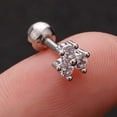 thumbnail image 5 of Jiaroswwei 1Pc Women Cubic Zirconia Inlaid Sun Star Moon Cross Helix Ear Stud Jewelry Gift, 5 of 8