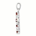 thumbnail image 2 of 14k White Gold Garnet Diamond Cross Necklace Pendant Charm Religious Fancy, 2 of 7