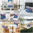 thumbnail image 6 of Abstract Art Outdoor Pillow Covers Pack of 2 Purple Gold Gradient Marble Texture Waterproof Throw Pillow Covers Decorative Cushion Cases for Patio Garden Tent Balcony Couch 20x20 inch, 6 of 8