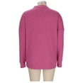 thumbnail image 5 of ZHYou No Boundaries Womens Sweatshirts,Ribbed Knit,Pullover,Drawstring,Hood Casual Tops,Soft Warm Hoodies Sweaters,Hot Pink,Size L, 5 of 7