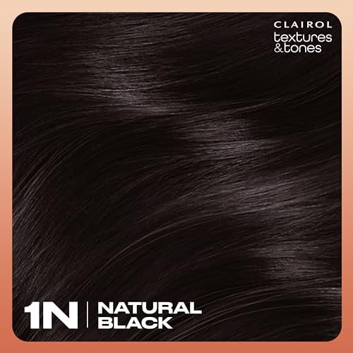 Clairol Professional Textures and Tones Hair Color, Natural Black, 1 Kit