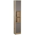 thumbnail image 1 of HOMCOM Tall Free Standing Bathroom Storage Cabinet Wooden Organizer, 1 of 10