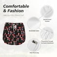 thumbnail image 6 of Lsque Red Mushrooms Printed Women's Running Shorts with Liner Pockets,Elastic Quick Dry Workout Athletic Gym Yoga Shorts,Womens High Waist Shorts-Small, 6 of 9