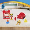thumbnail image 4 of Disney Jr. Mickey Mouse Mini Playset, Mickey & Pluto Figures, Fire Truck & Accessories, Ages 3+, 4 of 8