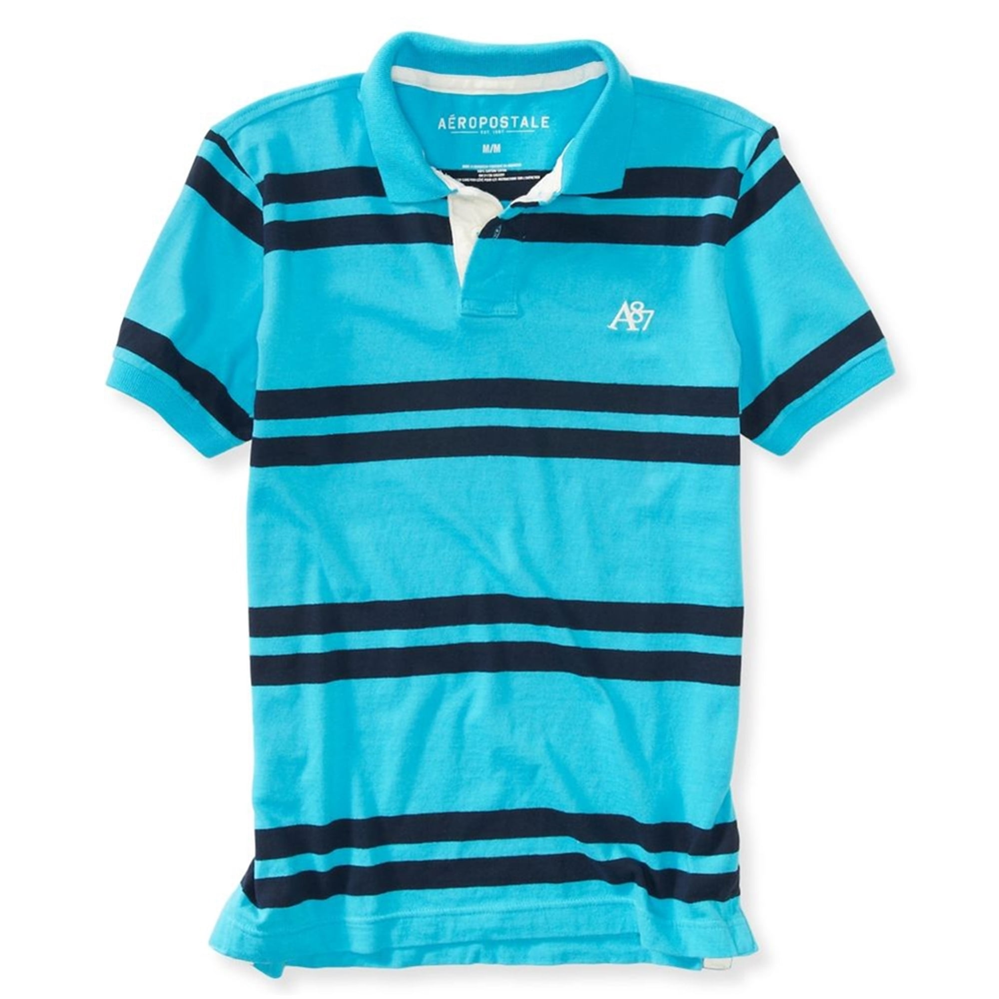Aeropostale - Aeropostale Mens Striped Rugby Polo Shirt, Blue, X-Small ...
