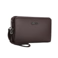 thumbnail image 4 of Bolso de mano con candado para hombre, tarjetero de lujo para teléfono, cartera de viaje para padre marrón, 4 of 9