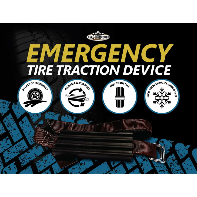 Trac-Grabber - The Get Unstuck Traction Solution for Trucks/SUV's XL -  Emergency Rescue Device, Prevents Slipping in Snow, Sand & Mud - Chain or Snow  Tire Alternative (Set of 4 Blocks 