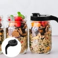 thumbnail image 3 of OATIPHO Black PP Mason Jar Spout Lid with Handle for Home Reusable Leak Proof Fits Regular Wide Mouth Jars 4.5 Inches, 3 of 8