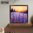 thumbnail image 2 of 8-inch 2D flat "Purple Lavender Field" theme wooden frame painting. Suitable for wall decoration signs and plaques in homes, offices, restaurants and other places. It can be a very perfect gift., 2 of 9