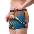 thumbnail image 2 of Fuzoiu Underwater Plant Dolphin Print Men's Ultra Breathable Underwear,No Riding Up Boxer Briefs with ComfortFlexible Waistband-Small, 2 of 5