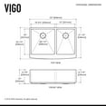 thumbnail image 7 of VIGO VGR3320BLK1 33-inch Farmhouse Stainless Steel Kitchen Sink, Two Grids and Two Strainers, 7 of 7