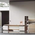 thumbnail image 4 of Luxury Nordic Office Table Storage Modern Standing Boss Desk Storage Italian Executive Scrivanie Per Computer Office Furniture My Lux Decor Round, 4 of 12