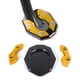 thumbnail image 5 of Almohadilla de soporte para pies de motocicleta de aleación de aluminio | Cojín de asiento antideslizante ampliado | Pedal universal para soporte lateral para motocicletas y bicicletas | Duradero y, 5 of 6