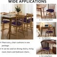 thumbnail image 5 of Chair Cushions for Dining Chairs Set of 4 Office Chair Cushion 18x18x3 Inches Kitchen Chair Pads Soft and Comfortable Seat Cushion with Ties and Non Slip Backing, Purple, 5 of 11