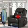 thumbnail image 6 of Power Recliner Chair with Heat and Massage for Adults Home Theater Seating with LED Lights Cup Holders Usb Port Recliner Sofa for Living Room, 6 of 8