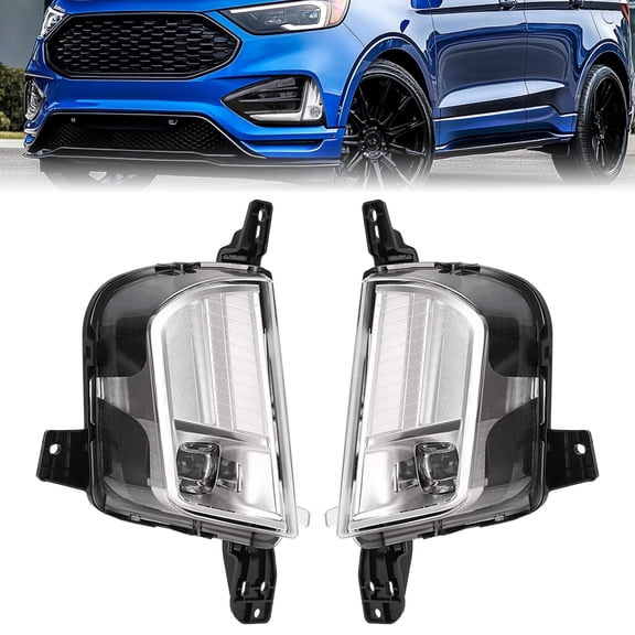 For Ford Edge 2019-2024 Front Bumper Left Right Side LED Fog Lights Lamps