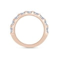 thumbnail image 4 of AFFY AFFY Baguette Shape White Natural Diamond Wedding Band Ring In 14K Rose Gold Over Sterling Silver (0.56 Cttw), Ring Size-7, 4 of 5