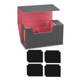 thumbnail image 1 of Caja de almacenamiento para juegos de cartas kusrkot cuero PU Rojo 4 deflectores, 1 of 8