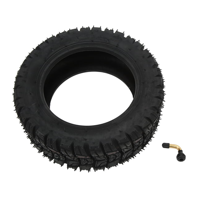 Neumático 100 65 6.5 de 11 pulgadas con amortiguación de impactos de goma, ancho y grueso, para todoterreno, para scooter con boquilla inflable.