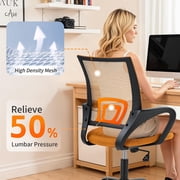 BestOffice Ergonomic Office Chair, Lumbar Support, Adjustable Height with Armrests for Adults(Orange)