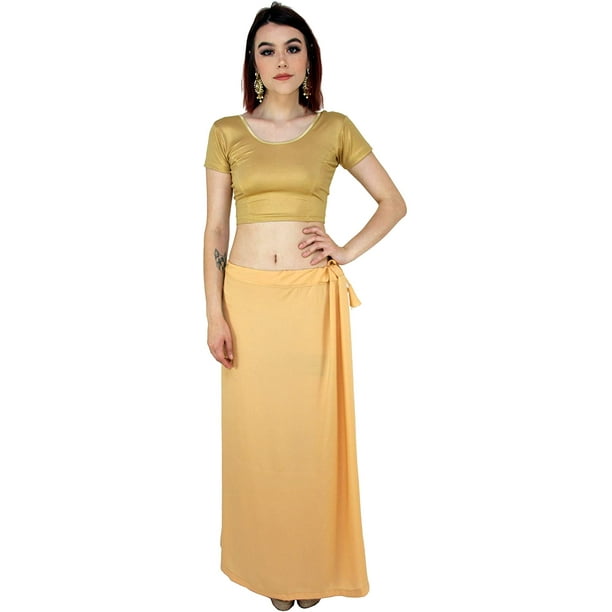 eloria Beige Cotton Blended Shape Wear for Saree Petticoat Skirts for Women  Flare Saree Shapewear