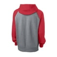 thumbnail image 6 of Sport-Tek Raglan Colorblock Pullover Hooded Sweatshirt-3XL (True Red/ Vintage Heather), 6 of 6