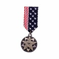 thumbnail image 3 of Striped Fabric Badge Medal Costume Accessory Jewelry Unique for Jacket Shirt Style G, 3 of 8