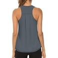 thumbnail image 4 of Womens Tank Tops Workout Tops Athletic Sports Running Tank Mesh Yoga Training Solid Color Tops, 4 of 7