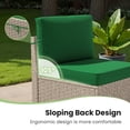 thumbnail image 3 of STARY 7 Pieces Rattan Outdoor Conversation Set, Patio Sectional Furniture Set with Glass Coffee Table, Green, 3 of 9