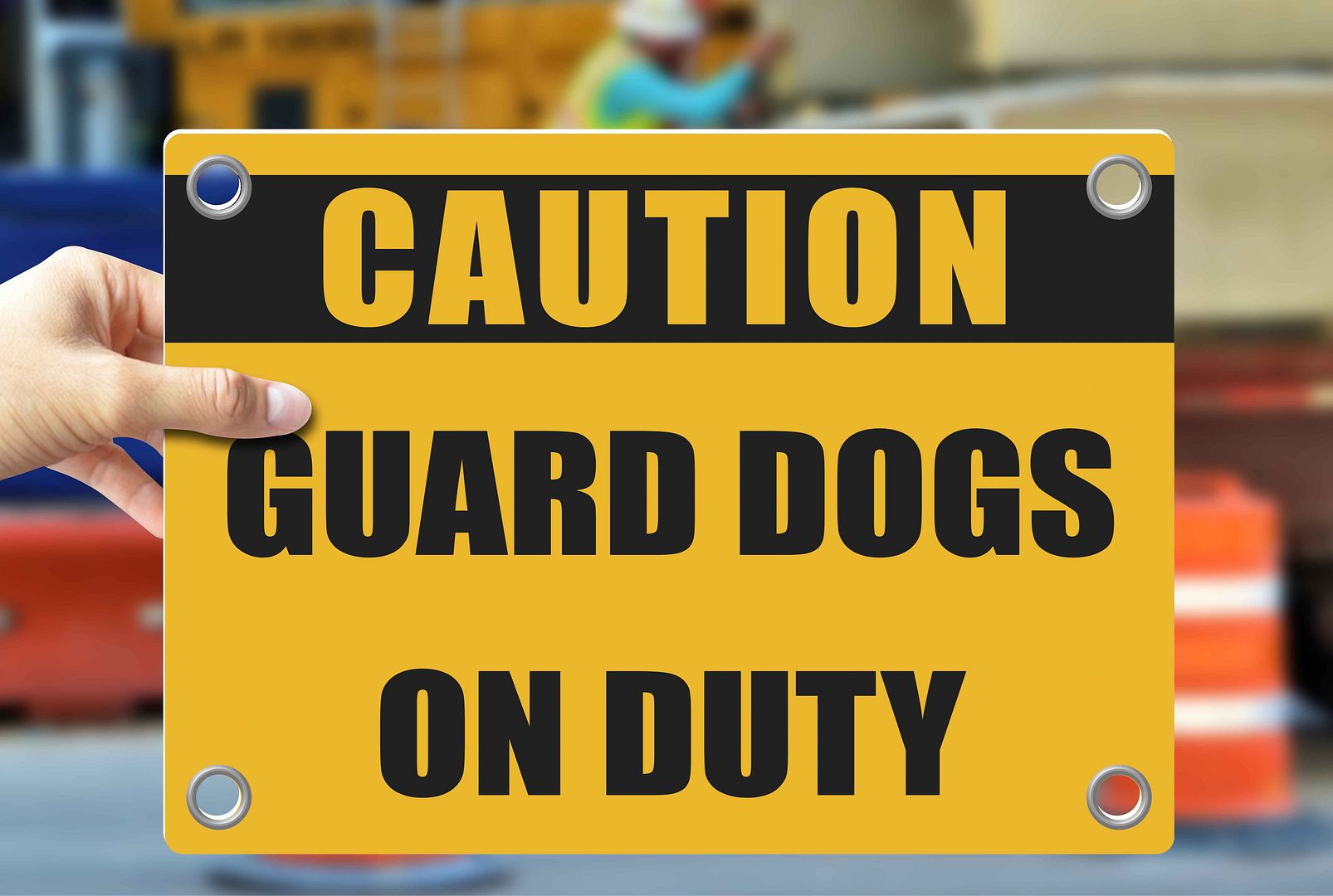 GUARD DOGS ON DUTY Warning Notice Caution Danger 3mm PVC Sign