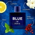 thumbnail image 2 of NovoGlow Blue De Paris For Men - 3.4 Fl. Oz. 100ml Men's Perfume Carrying Pouch - Refreshing Combination of Woody Floral & Fruity Scents - Masculine Scent Lasts All Day A Gift for Any Occasion, 2 of 7