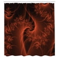 thumbnail image 3 of Ambesonne Abstract Shower Curtain, Digital Swirls Floral, 69"Wx84"L, Orange, 3 of 5