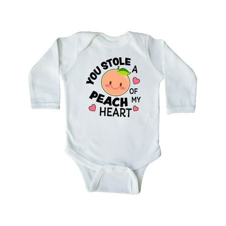

Inktastic You Stole a Peach of My Heart with Cute Peach Gift Baby Boy or Baby Girl Long Sleeve Bodysuit