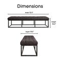 thumbnail image 4 of Serta at Home Danes Tufted Bedroom Bench in Midnight Charcoal, 4 of 8