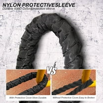 Battle Rope 1/1.26/1.5/2 Inch Diameter,Pink 30FT/40FT/50FT Exercise Workout Ropes for Home Gym Heavy Weighted Training Rope for Working Out