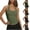 Army Green, variant on Women's Halter Tank Tops Backless Square Neck Solid Color Workout T Shirts Trendy Going Out Tops S-2XL