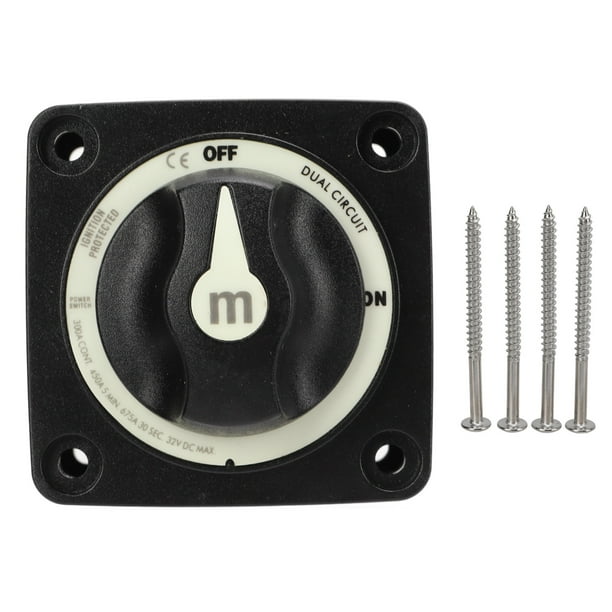 Interruptor de encendido y apagado de batería de doble circuito, aislador de desconexión de corte de energía, protección de encendido impermeable IP66 para barco RV Jadeshay A