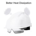 thumbnail image 5 of Casco con visera, casco, defensor, gafas integradas, casco de seguridad (blanco), 5 of 5