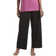 Hue Femmes Imprimé Tricot Long Pyjama Sommeil Pantalon Noir Moyen - Rio Dot