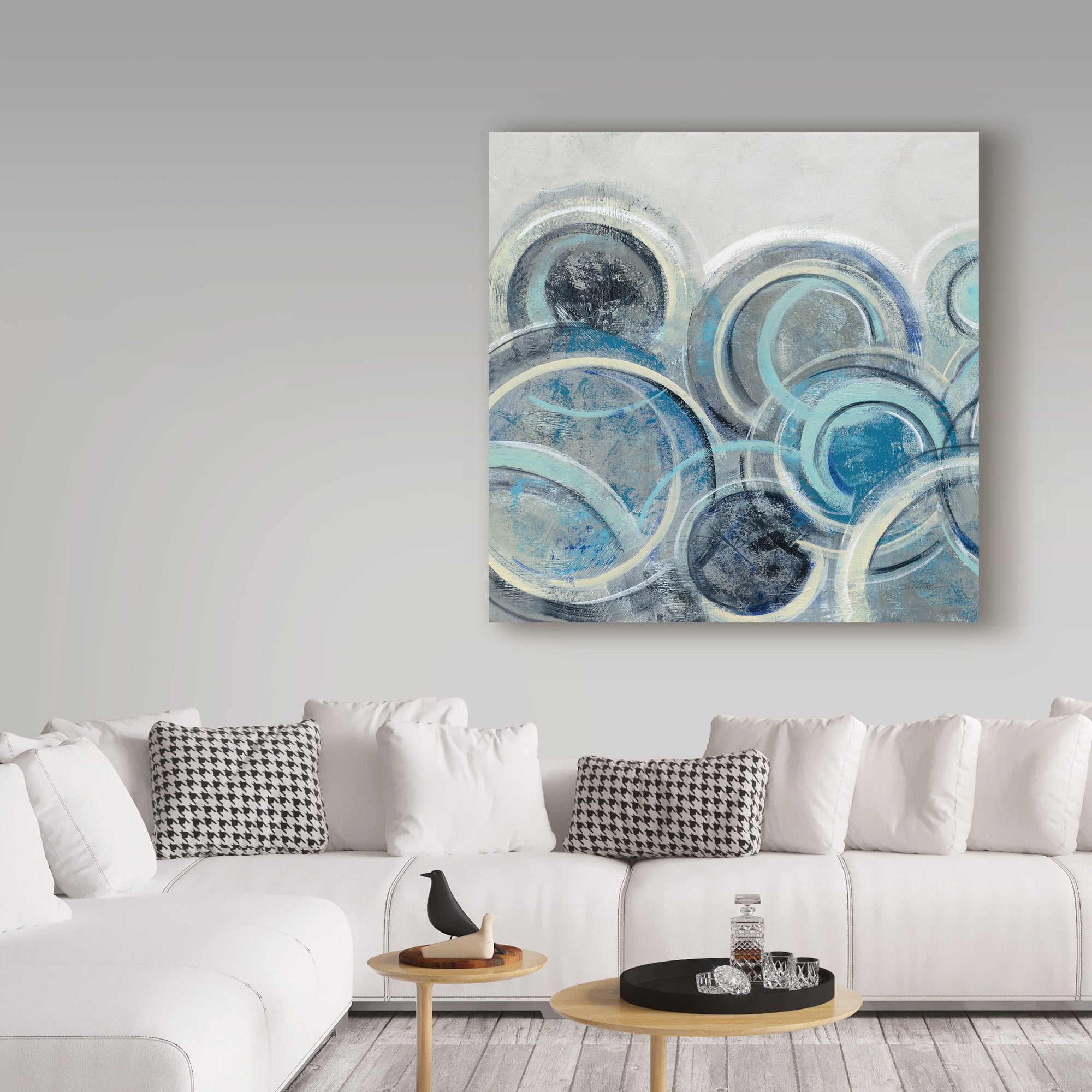 Trademark Fine Art 'Variation Blue Grey II' Canvas Art by Silvia Vassileva
