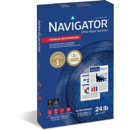 Navigator, SNANMP1724, Platinum Superior Productivity Multipurpose Paper - Silky Touch, 2500 / Carton, Bright (Navigator Paper 80gsm Best Price)
