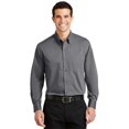 thumbnail image 1 of Port Authority S613 Mens Tonal Pattern Easy Care Shirt, Grey - Extra Small, 1 of 4